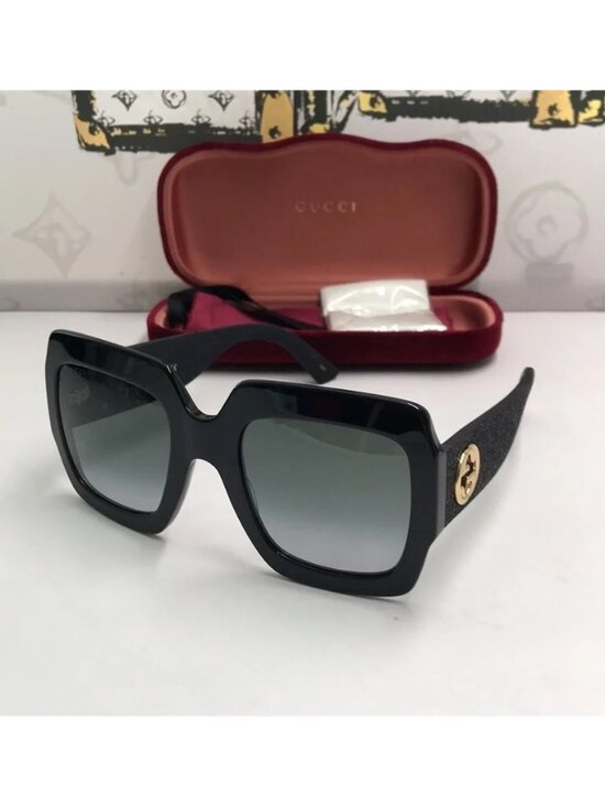 Authentic Gucci GG0102S 001 Oversized Black Sunglasses – New main image 8